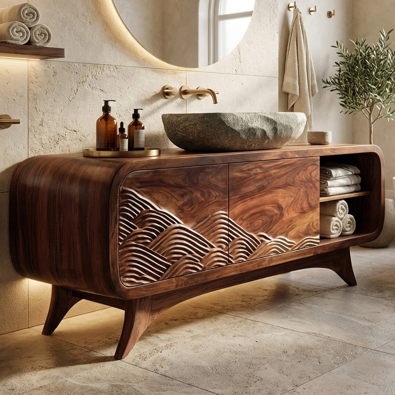 Contemporary Wooden Bathroom Vanity For Bathroom Decor