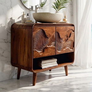 Coastal Wooden Bathroom Vanity For Bathroom