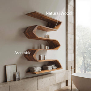 Modern Sculptural Wall Mounted Bathroom Storage For Bathroom