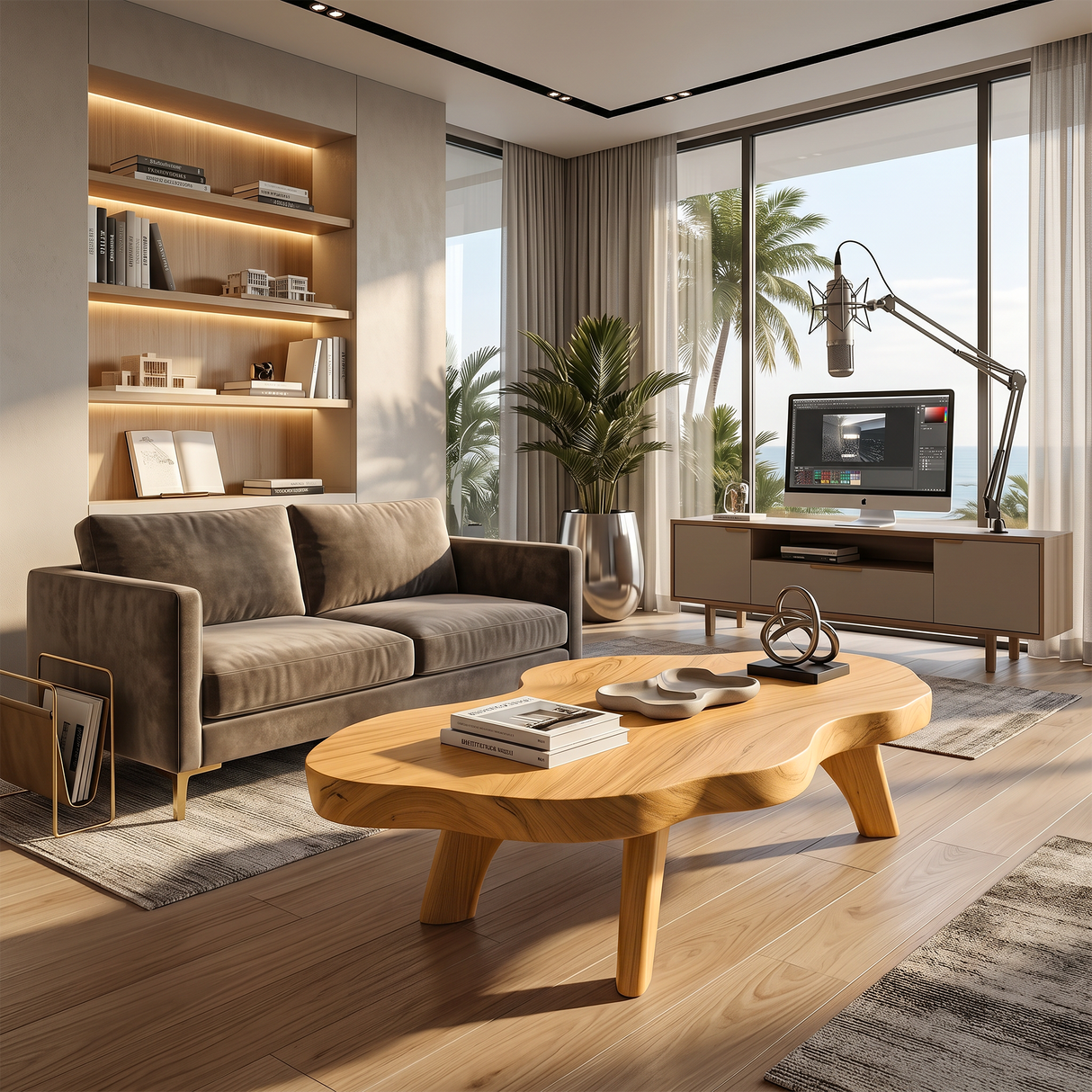Farmhouse Solid Wood Coffee Table For Living Room Furniture