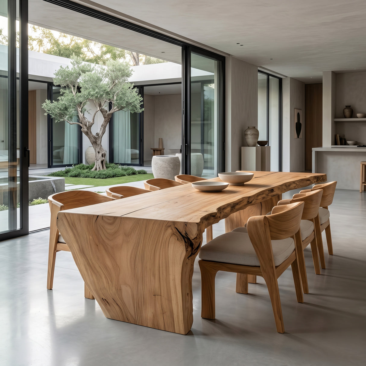 Organic Wabi Sabi Dining Table For Dining Room