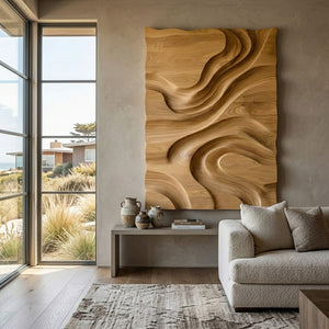Modern Organic Wall Art Panel For Living Room Decor