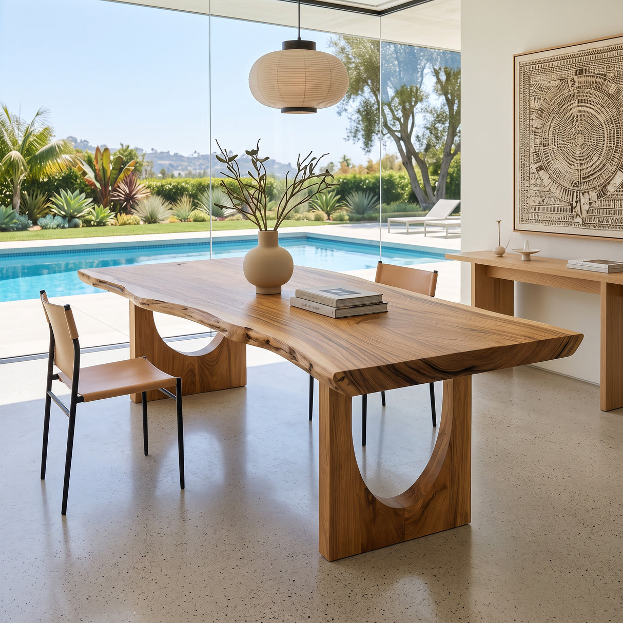 Artistic Live Edge Dining Table For Kitchen Dining Area