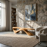 Sculptural Organic Bench For Entryway Or Living Room