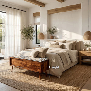 Modern Wooden Storage Bench For Entryway Or Hallway