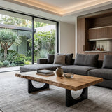Minimalist Coffee Table Low Live Edge For Living Room