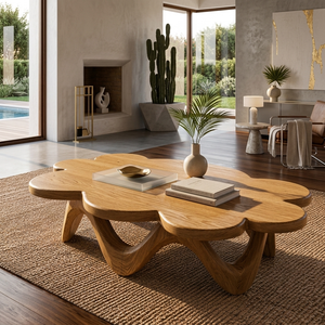 Contemporary Sculptural Flower Coffee Table For Luxury Home