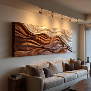 Natural Wood Carved Wall Art For Modern Home Decor
