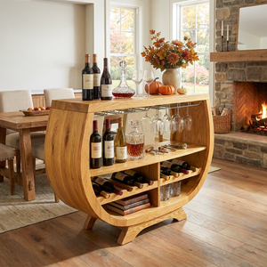 Contemporary Wine Cabinet With Wine Rack For Dining Area