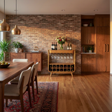 Handcrafted Wooden Wine Cabinet With Storage For Dining Room