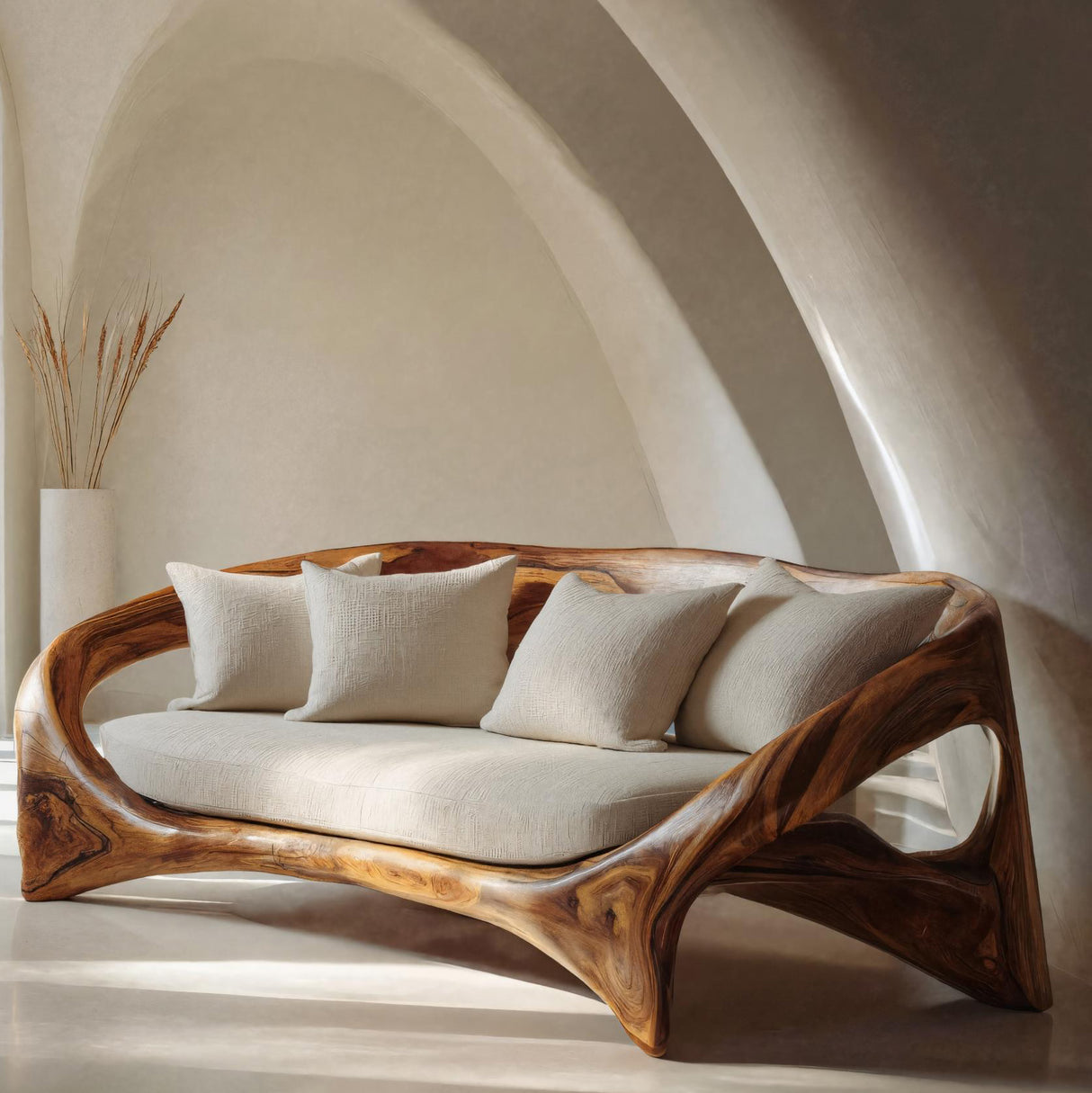Organic Sculptural Sofa For Living Room Space
