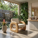 Resort Style Sculptural Armchair Wellness Reception Area