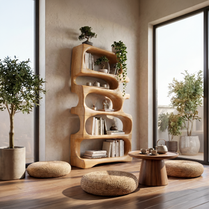 Modern Artistic Bookcase Storage Organizer For Study Room