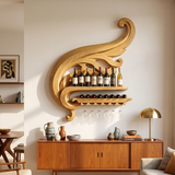 Farmhouse Wine Bottle Holder For Kitchen