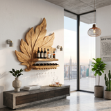 Handcrafted Industrial Wine Display Rack For Dining Room