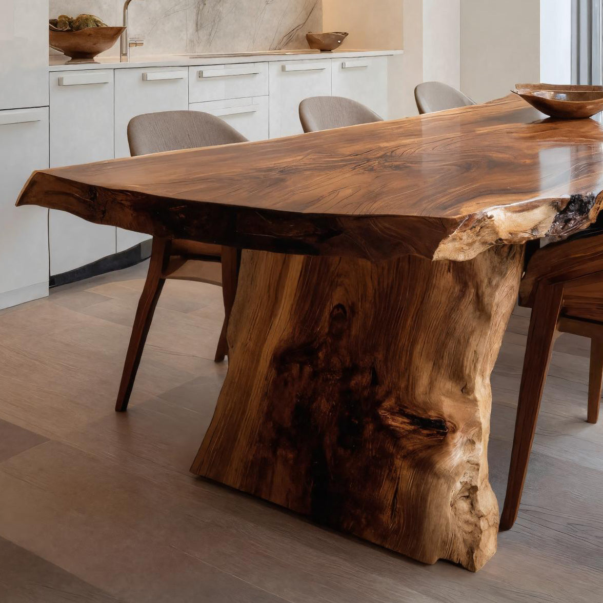 Handcrafted Live Edge Dining Table For Modern Home