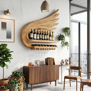 Handcrafted Farmhouse Wine Storage Rack For Home Bar