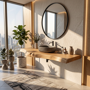Modern Live Edge Bathroom Vanity Urban Penthouse