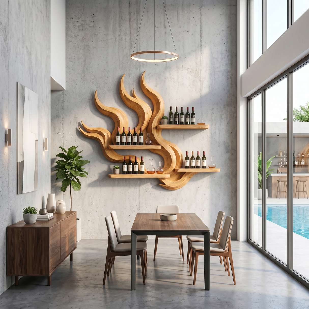 Scandinavian Wine Glass Holder For Home Bar