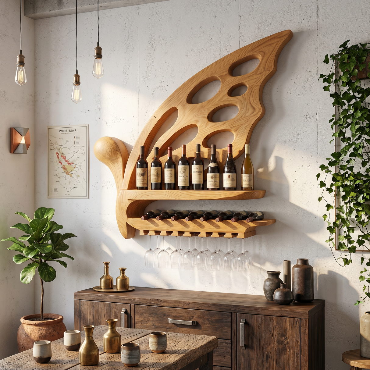 Industrial Wine Holder For Home Bar