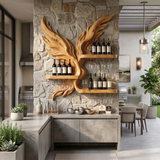 Mid Century Wine Display Rack For Dining Space
