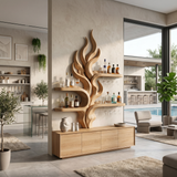 Handcrafted Organic Modern Wine Holder For Home Bar