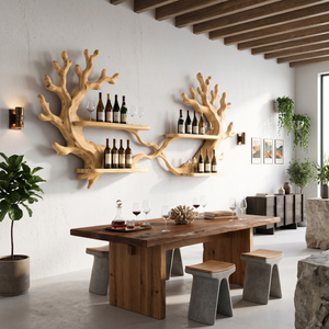 Wabi Sabi Wine Rack Wall Mounted For Home