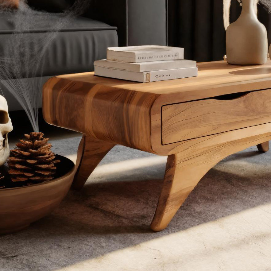 Handmade Halloween Wooden Coffee Table With Drawers For Bedroom Or Living Room