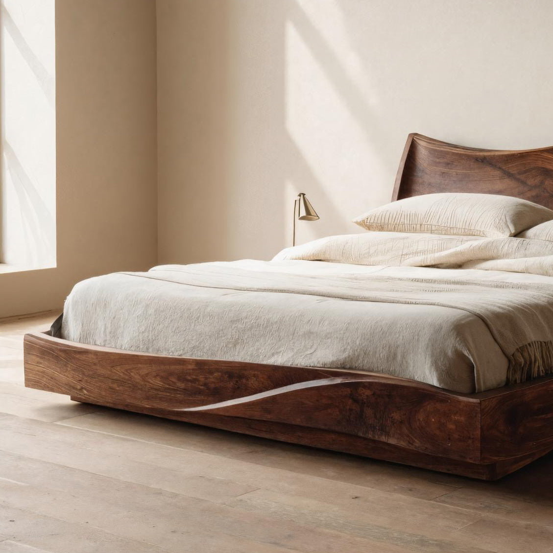 Modern Handcrafted Bed Frame For Bedroom Interiors