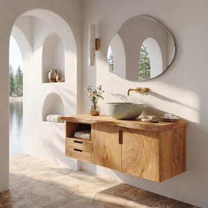 Modern Double Sink Vanity Lake House Bathroom