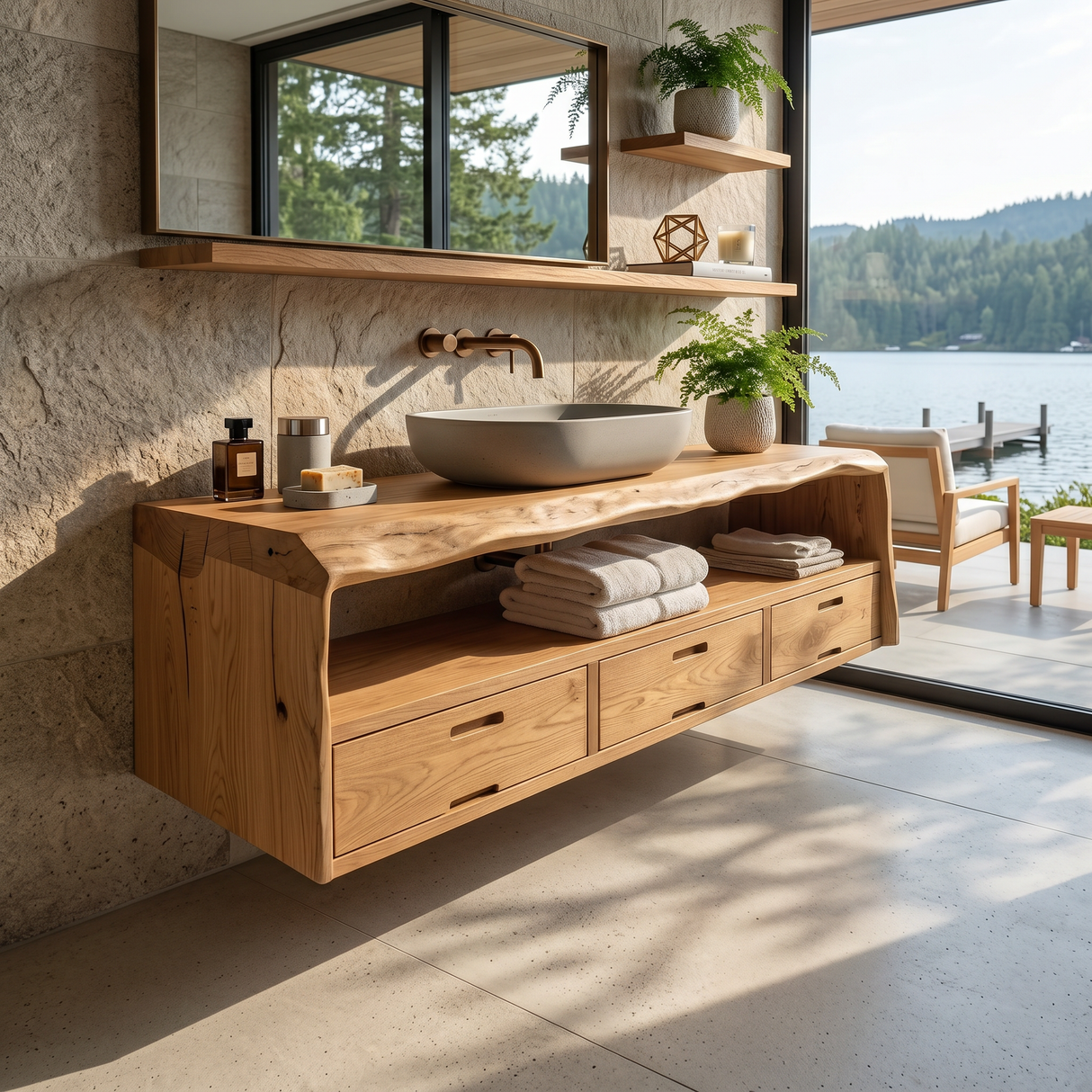 Farmhouse Floating Vanity For Bathroom Storage Ideas