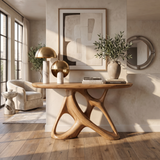 Organic Open Frame Console Table Designer Foyer