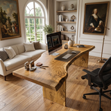 Modern Organic Curved Office Desk For Executive Or Creative Workspace