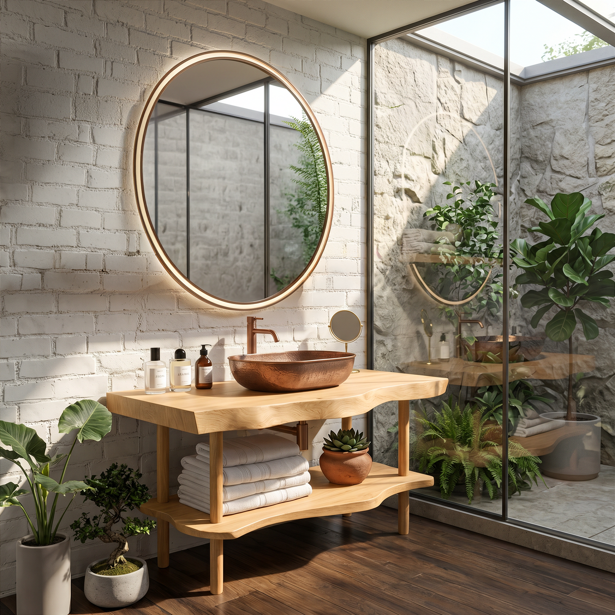Rustic Wood Bathroom Vanity For Functional Decor