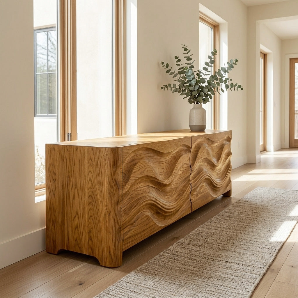 Contemporary Wooden Storage Bench For Bedroom Space
