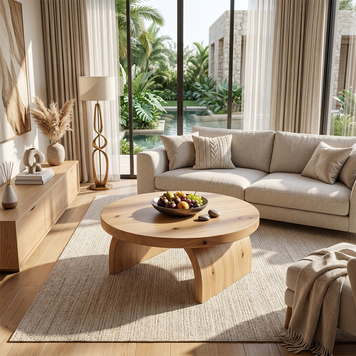 Handcrafted Solid Wood Coffee Table For Living Roomdecor And Home Decor