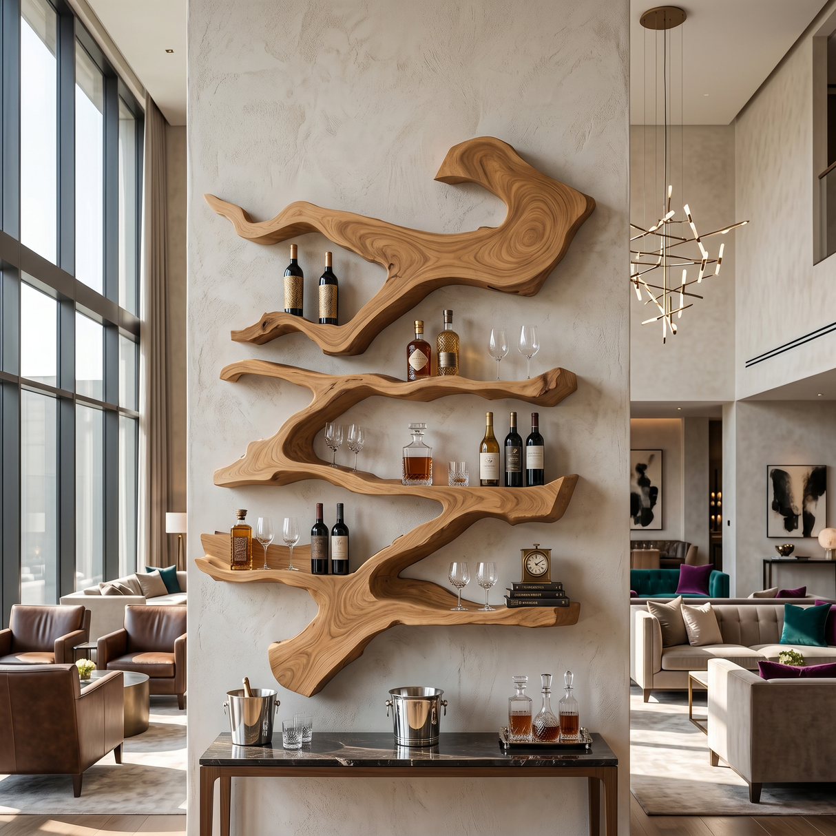 Farmhouse Wine Holder For Furniture Wine Rack Display