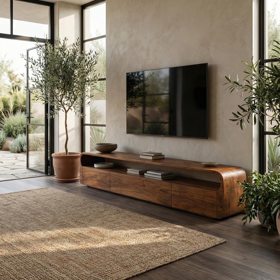 Modern Organic TV Console For Living Room