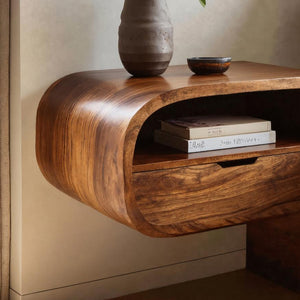 Minimalist Floating Nightstand With Storage For Bedroom