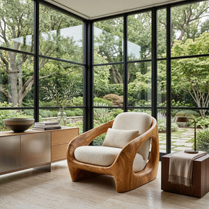 Minimalist Wooden Armchair For Contemporary Home