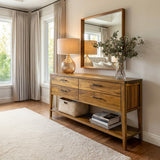 Modern Wood Console Table With Storage For Hallway Styling