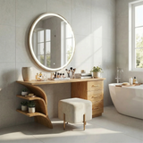 Contemporary Vanity Desk Studio Apartment Makeup Area Dressing Space