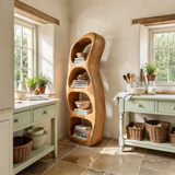 Farmhouse Artistic Bookcase Storage Organizer For Living Room