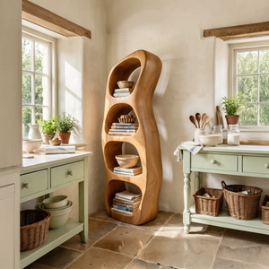 Farmhouse Artistic Bookcase Storage Organizer For Living Room