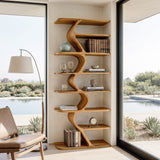 Organic Bookshelf For Living Room Interiors