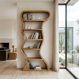 Organic Sculpture Wavy Bookshelf For Living Room Or Office Furniture