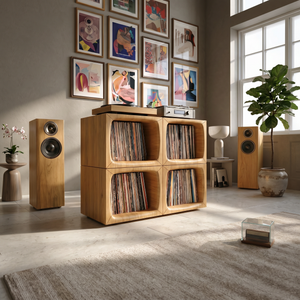 Modern Cube Record Storage Cabinet Luxury Music Room