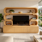Contemporary Wooden TV Cabinet For Home Living Space