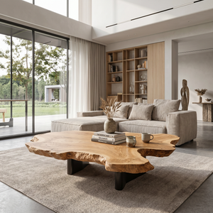 Mid Century Coffee Table For Natural Wood Interior