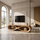 Mid Century Sculptural TV Console For Lounge Space
